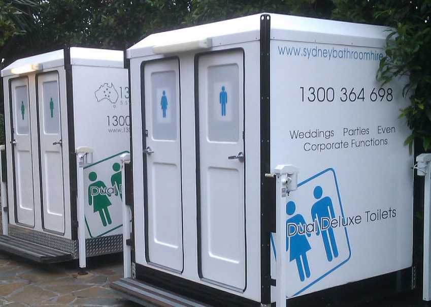 Dual deluxe toilets 1300 Ensuites Sydney bathroom hire